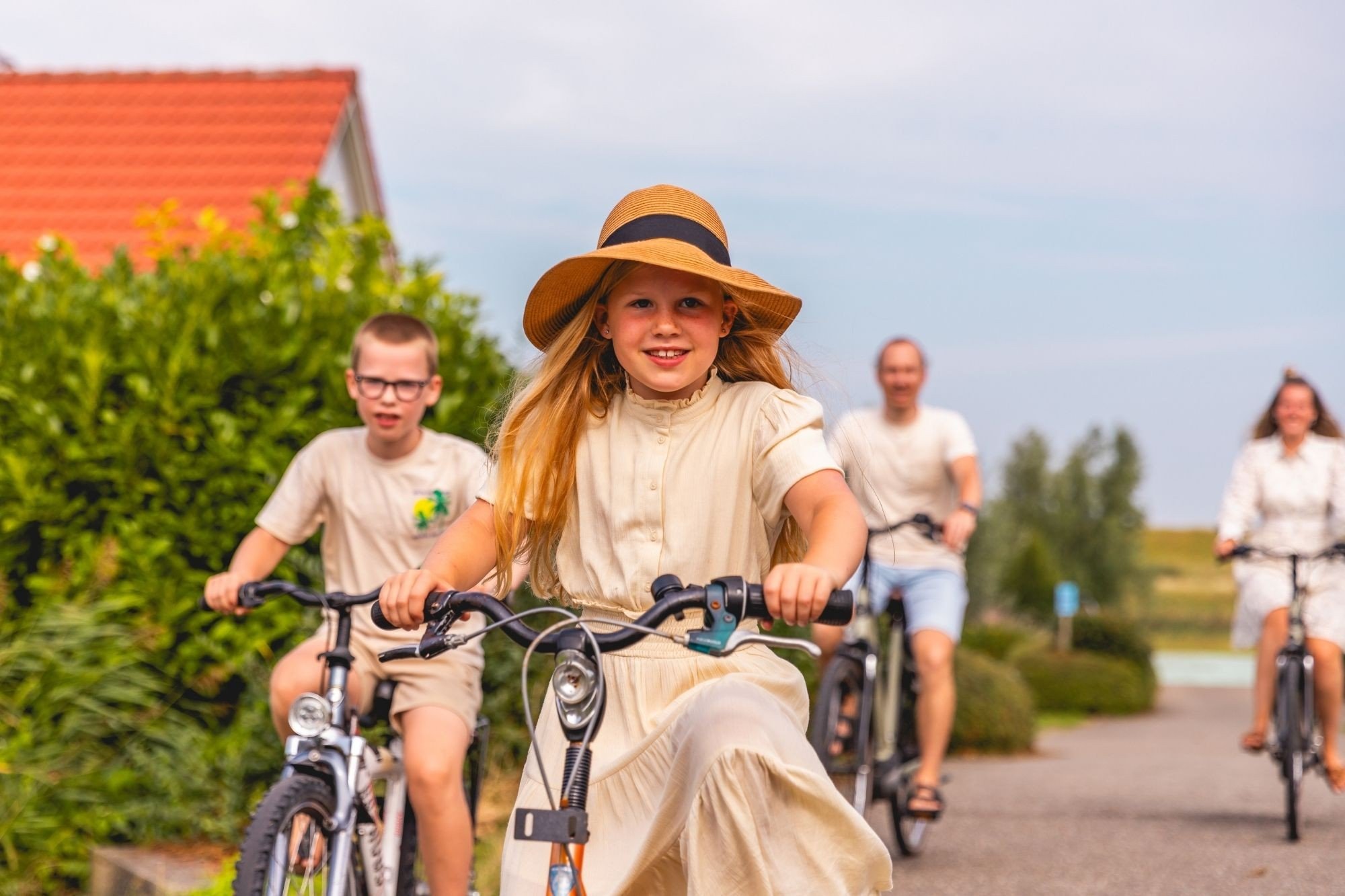 Fietsen gezin ijsselhof